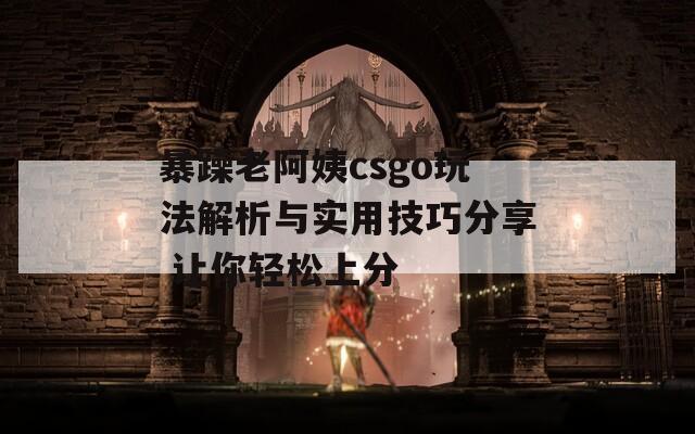 暴躁老阿姨csgo玩法解析与实用技巧分享 让你轻松上分