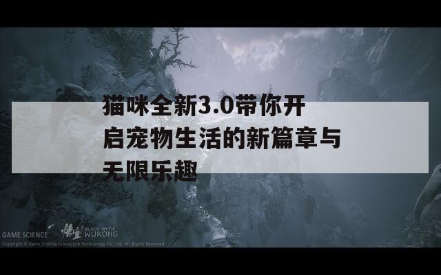 猫咪全新3.0带你开启宠物生活的新篇章与无限乐趣