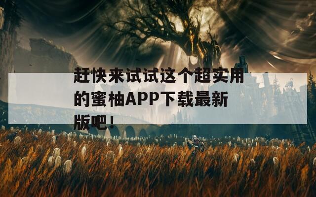赶快来试试这个超实用的蜜柚APP下载最新版吧！