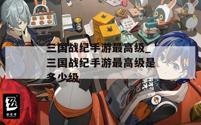 三国战纪手游最高级_三国战纪手游最高级是多少级