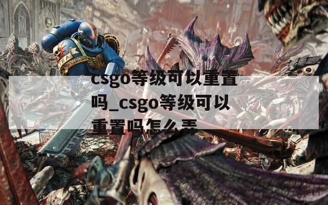 csgo等级可以重置吗_csgo等级可以重置吗怎么弄