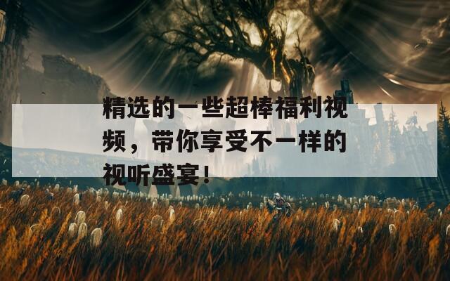 精选的一些超棒福利视频，带你享受不一样的视听盛宴！