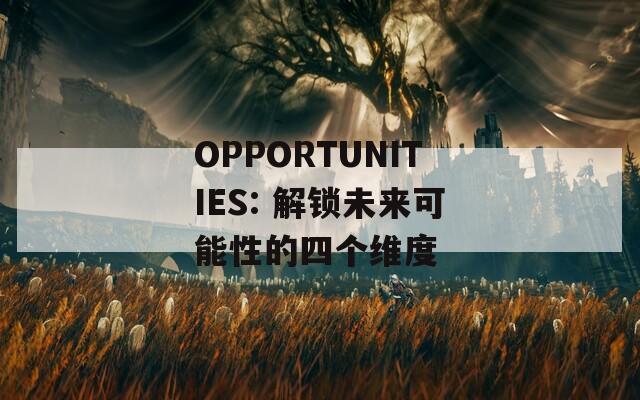OPPORTUNITIES: 解锁未来可能性的四个维度
