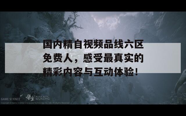 国内精自视频品线六区免费人，感受最真实的精彩内容与互动体验！