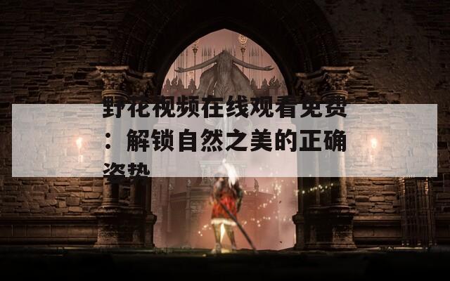 野花视频在线观看免费：解锁自然之美的正确姿势